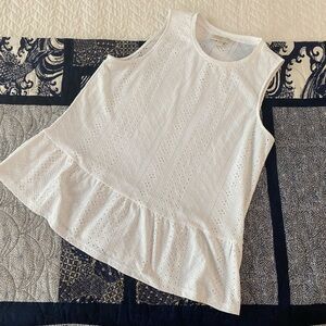 MICHAEL Michael Kors Eyelet Peplum Blouse